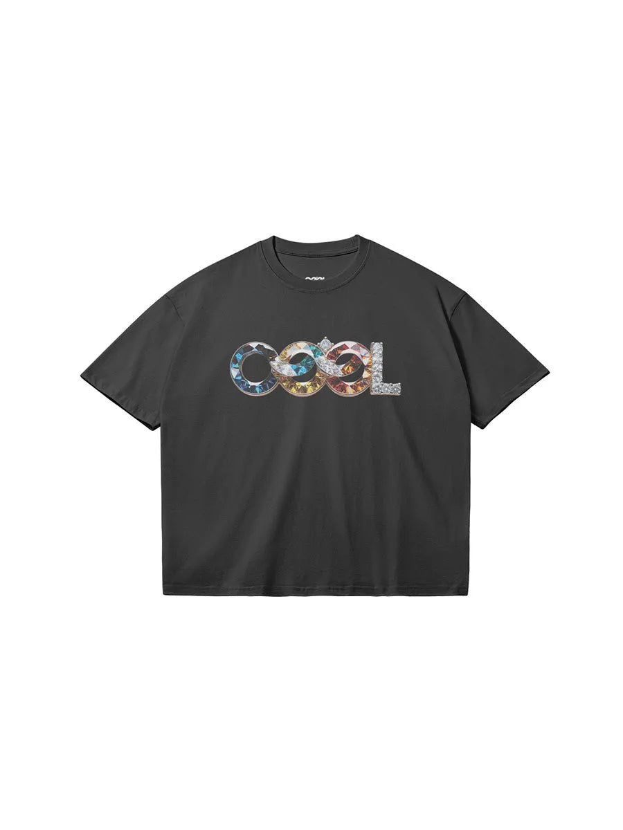 cool house multi gem streetwear graphic tee, multi gem logo graphic on front