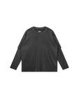 Cool House billboard long sleeve tee in dark gray with front view - Streetwear graphic shirt 