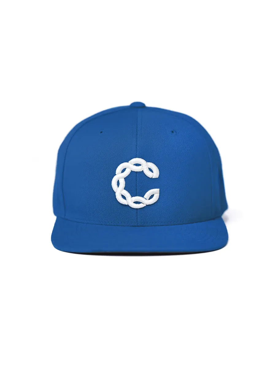 cool house blue snapback hat - snapback hat with white wave c 