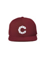 cool house cardinal red snapback hat - snapback hat with white wave c 