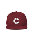 cool house cardinal red snapback hat - snapback hat with white wave c 