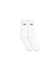 cool house logo socks - white socks with embroidered boxed cool logo 