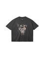 cool house mascot tee - Streetwear graphic t-shirt, dog with diamond pendant in mouth design 