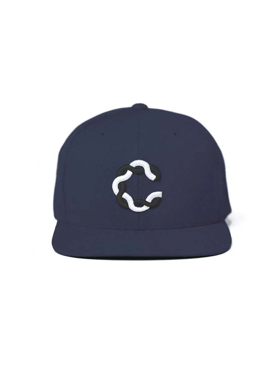 cool house navy snapback hat - snapback hat with black & white wave c 