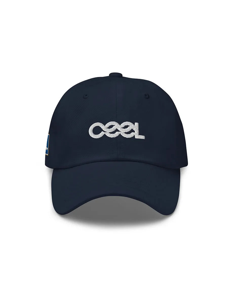 cool house navy sports cap - white cool logo 