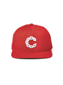 cool house red snapback hat - snapback hat with white wave c 