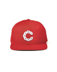 cool house red snapback hat - snapback hat with white wave c 