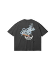 Cool House smoke back tee in black, streetwear graphic tee cool smoke graphic