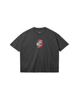 Cool House cool lips tee in black with front view - Streetwear graphic t-shirt lips and ice