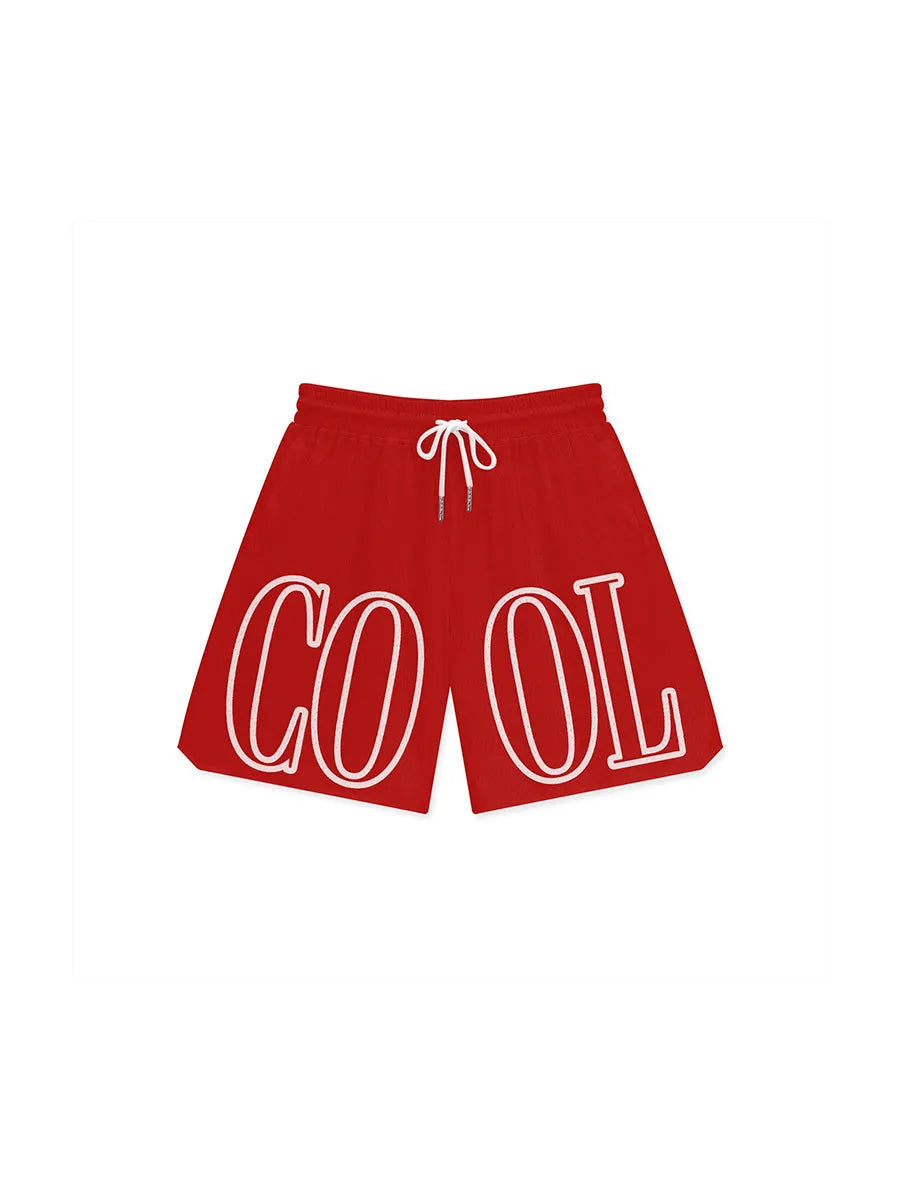 Logo Court Shorts Red